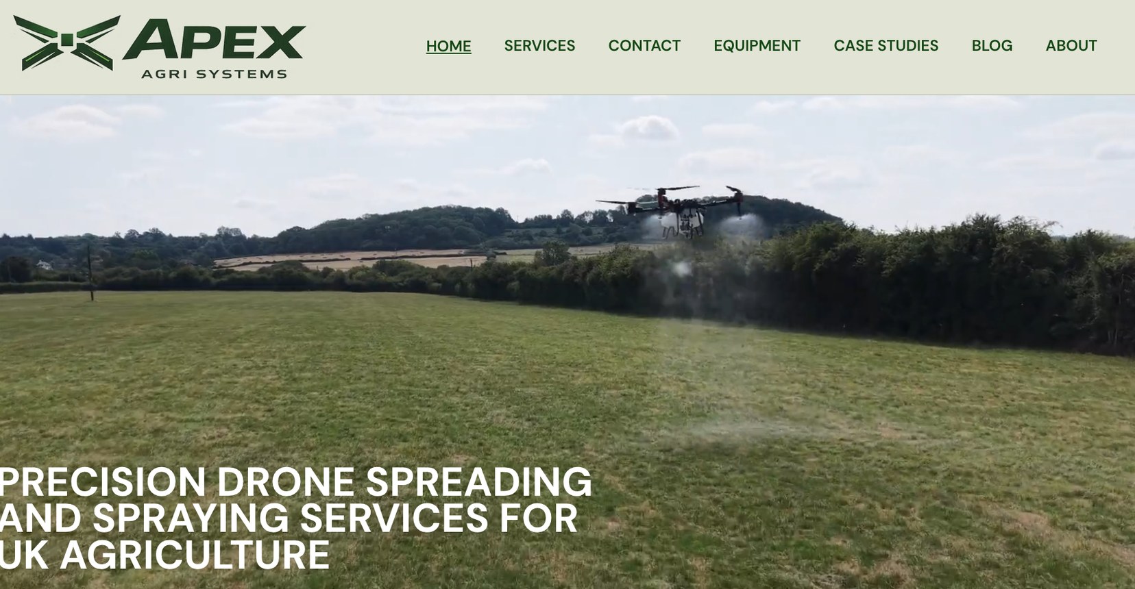 Screenshot of Apex Agri Systems Ltd website